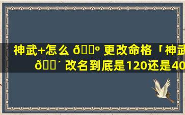 神武+怎么 🌺 更改命格「神武 🌴 改名到底是120还是400」